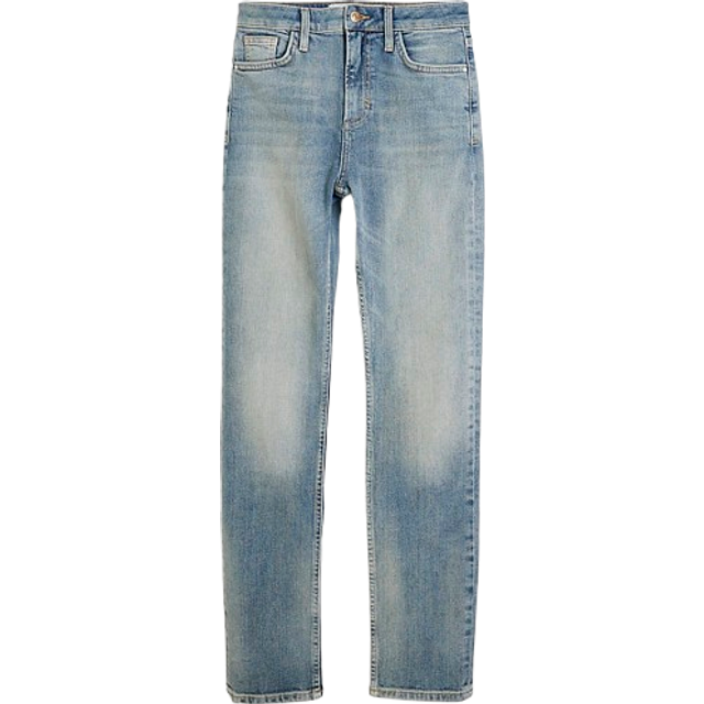 River island womens ankle grazer jeans blue high waisted slim fit pants bottoms