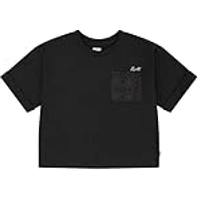 Levi's Girls Black Cotton Broderie Pocket T-Shirt - 12 year