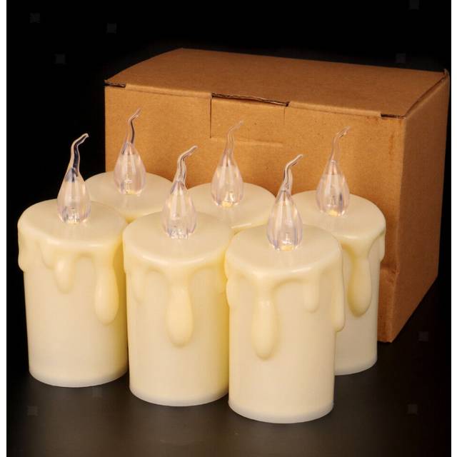 Electric LED Candle Flickering Flameless Pillar Candle Wedding Decor 11.8cm