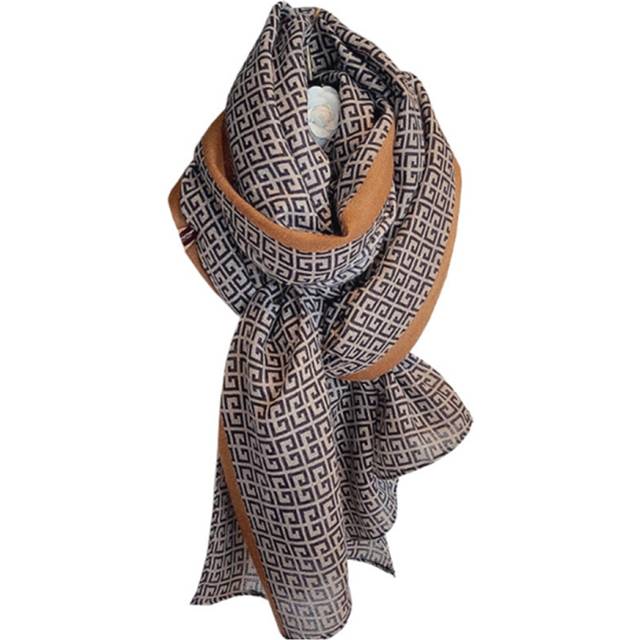 S66 180cm Gray Colorblock Fiber Scarf Thin Air Conditioning Shawl Outer Scarves Outdoor Evening Dresses Women