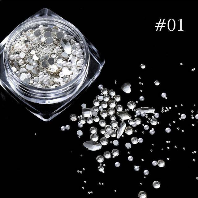 Crystal AB Rhinestone Flat Back Loose Diamante Glass Gems Nail Art Craft Decor #