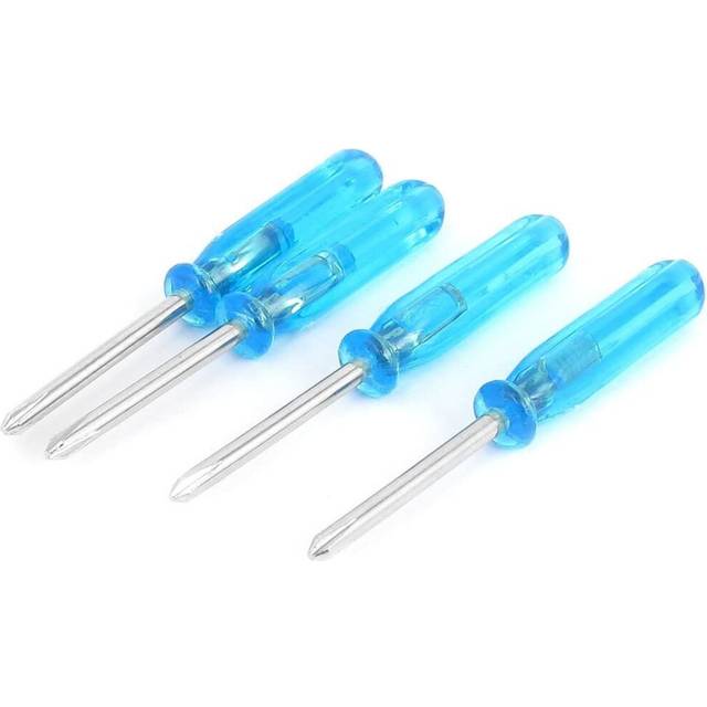 sourcingmapÃ 2mm Crosshead Precision Stubby Mini Pocket Screwdriver 4 Pcs Blue
