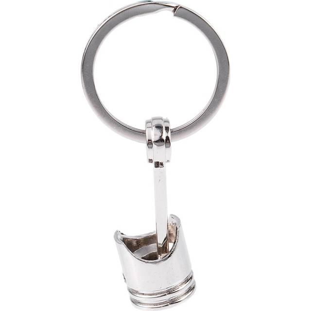 Car Engine Piston Keyring Chain Keychain Key Fob Silver