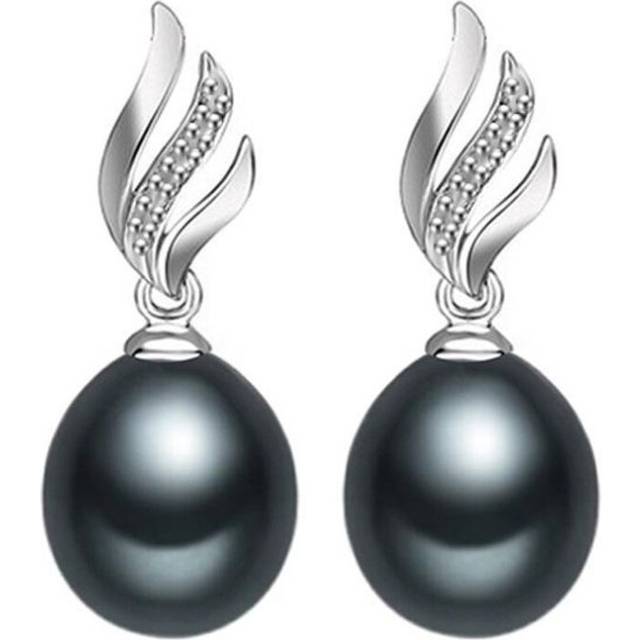 (black) Lsooyh Bohemian Natural Freshwater Pearl Earrings For Women Pearl Jewlery Stud Earrings Gift