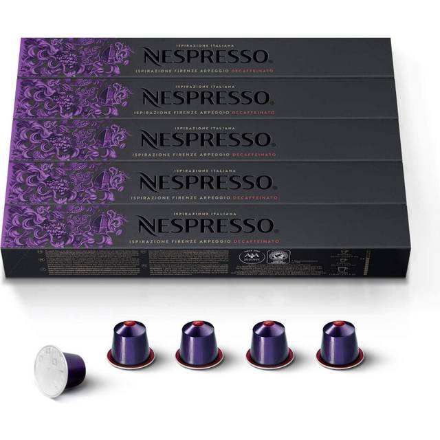 Nespresso Capsules - Arpeggio Decaffeinato - 50 Capsules, 5 Sleeves - New Decaf variety