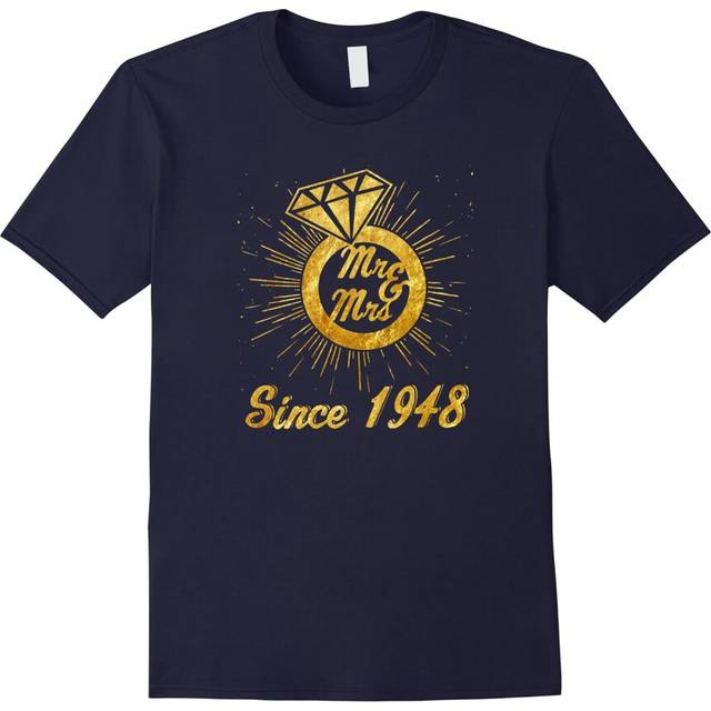 (L) 69th Wedding Anniversary Gifts Mr & Mrs Since 1948 T-Shirt-Father's Day