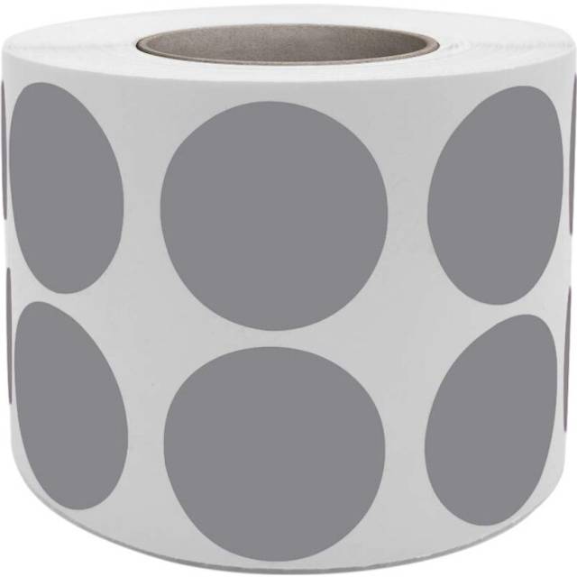 Royal Green Gray Circular dots Stickers (19mm) - Round Labels (3/4 inch) - 1050 Pack