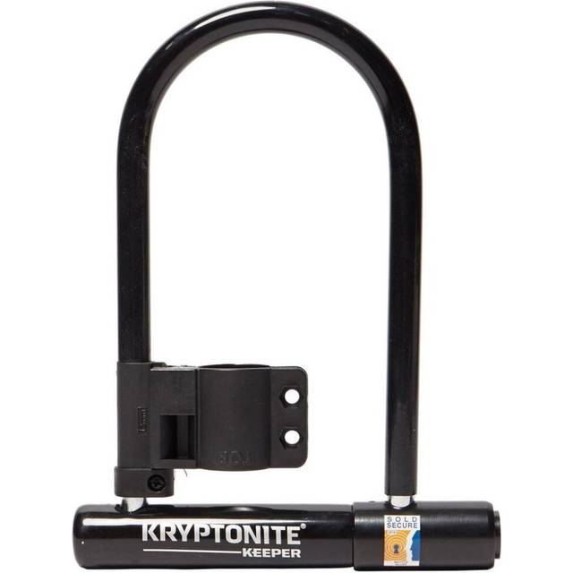 Kryptonite Keeper 12 Standard Heavy Duty Bicycle U-Lock with Bracket (4-Inch x 8-Inch)  Black
