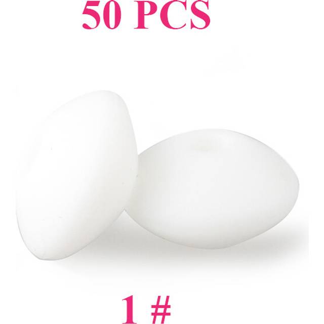 (1) 50pcs Baby Silicone Beads 12mm Lentil Beads Food Grade DIY pacifier clip Necklace Teether children's Toys products Accessories