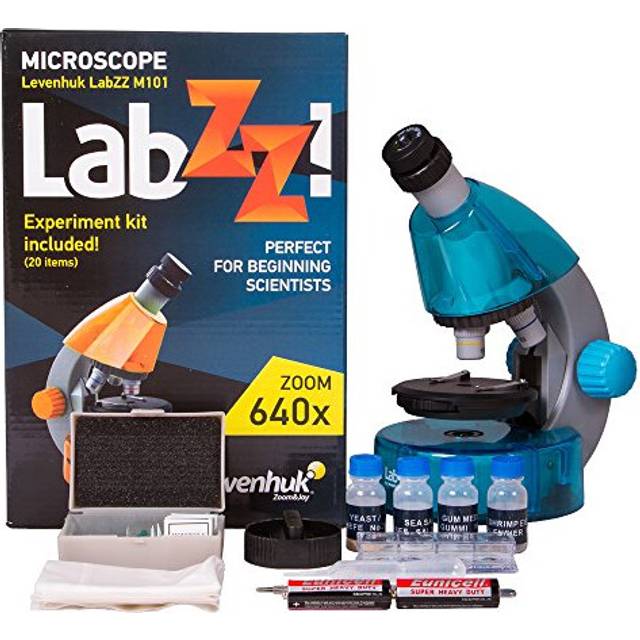 Levenhuk LabZZ M101 Azure Microscope for Kids with Experiment Kit ÃÃ¢Ã¢ Choose Your Favourite Color