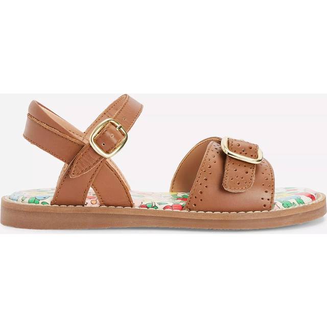 Mini Boden Kids' Leather Buckle Sandals, Tan