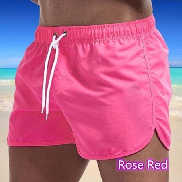 (pink, XXXXL) Summer Men&apos;s Quick-drying Swim Trunks Sports Pants Swimwear Beach Shorts Jogging Shorts