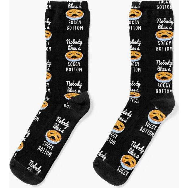 Dress Socks Soggy Bottom British Bake Off Cooking Chef Novelty Fancy Crazy Pattern Crew Casual for Men Women