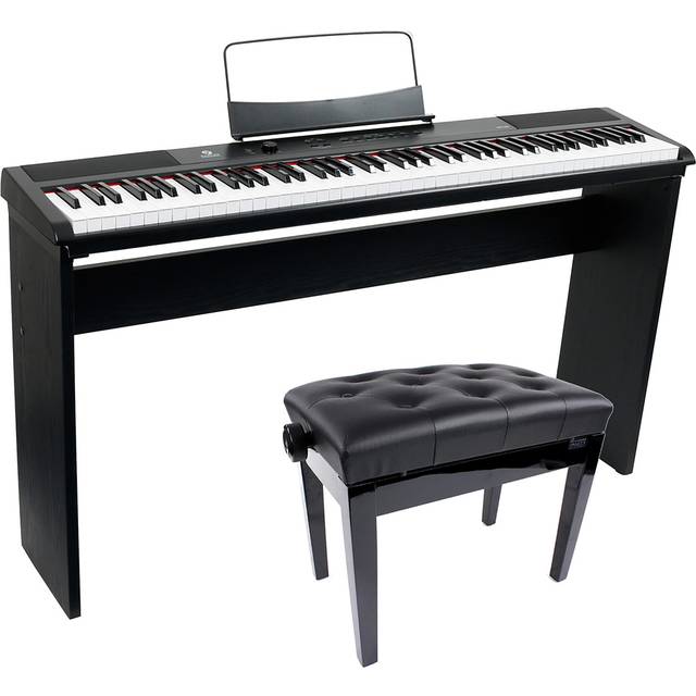 Fazley FSP-200-BK Digital Piano (Black) + Frame and Piano Bench