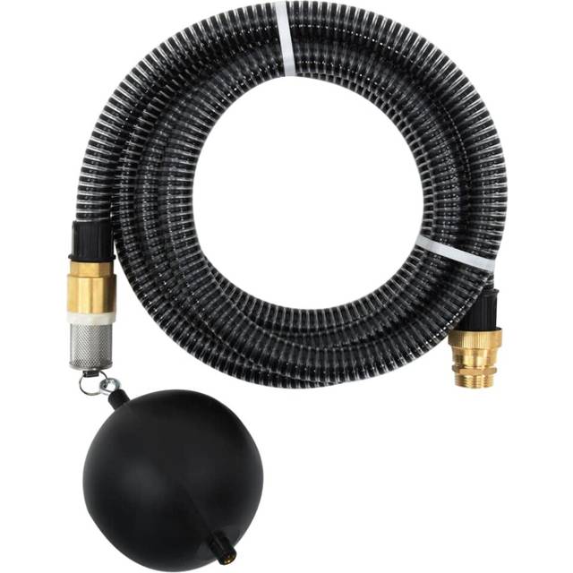 "vidaXL Suction Hose, Watering Pipe with Brass Connectors, Garden Pump Hose for Irrigation, Outdoor Water Management System, Black 1.1"" 15 m PVC"
