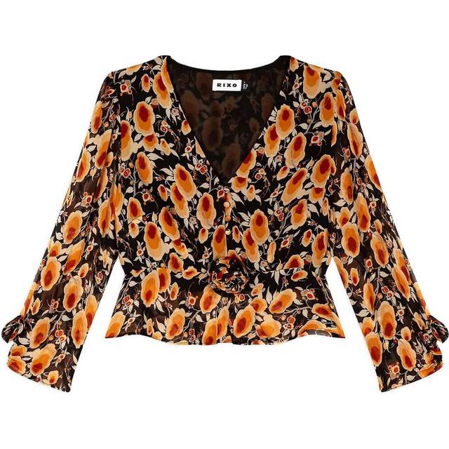 (M/UK12) Rixo willow sienna starlet mix blouse top