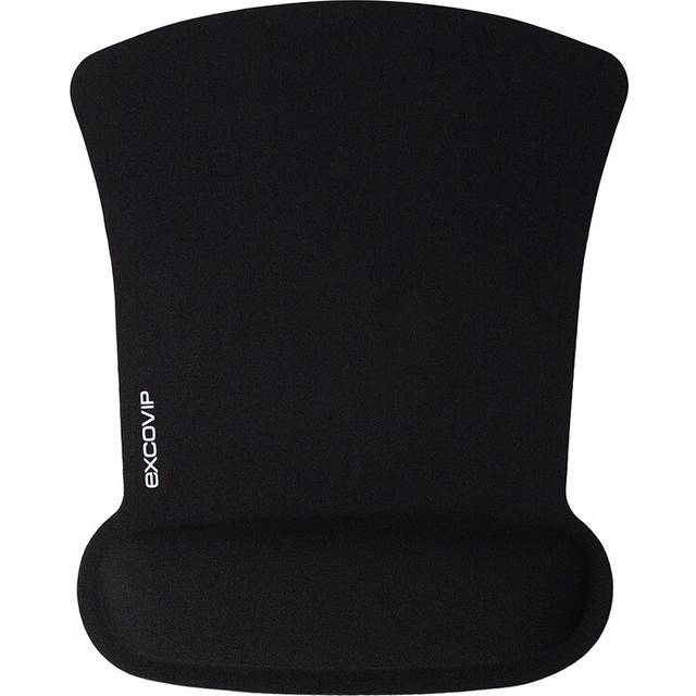(Black, 250x205x20mm) EXCO Memory Foam Mouse Pad with Wrist Support Rest Ergonomic Comfortable Mousepad Non-Slip Rubber Base for Office Home Computer