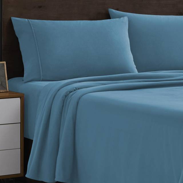 Flannel Sheets Queen Size Warm and Cozy Deep Pocket Breathable All Season Bedding Set with Fitted with Full Elastic & Built in Corner Sheet Straps  Fl