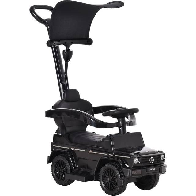 HOMCOM Kids Benz G350 Ride-on Sliding Car & Stroller - Black, Black
