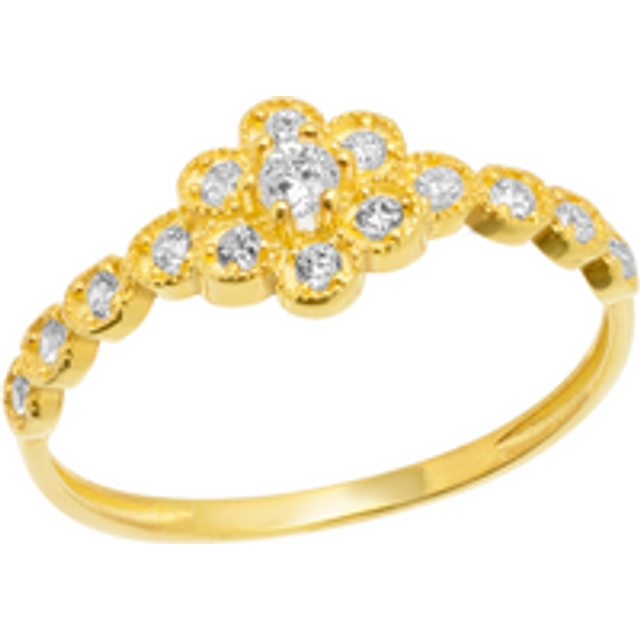 14ct Solid Gold Daisy Flower Ring