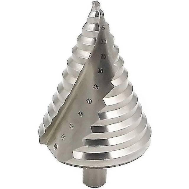 (As show, One size) Large Set Of 6-60mm Hss Stepped Taper Drill Bits Helical Groove In 12 Sizes Cobalt Taper Hole Drilling Tool Expanding Sheet Metal