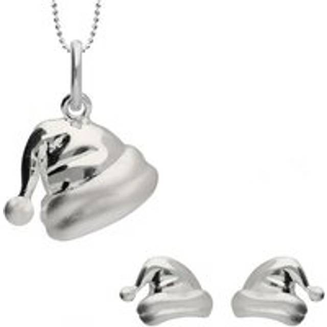 Sterling Silver Santa Hat Two Piece Set