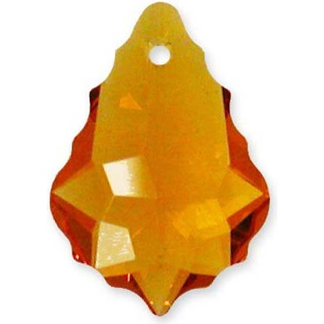 eJoyce 22 x 15mm Austria Crystal 6090 Baroque Pendant by 2-pcs  SW-6090 (Topaz)
