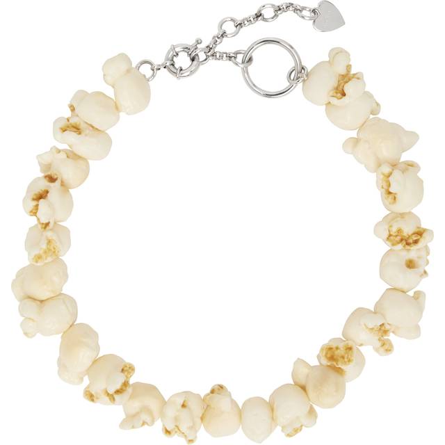 Acne Studios Off-White Popcorn Shape Necklace - CP6 Silver/white - UNI