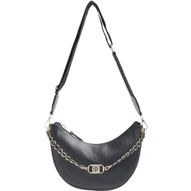River Island Womens Black Chain Scoop Cross Body Bag - One Size