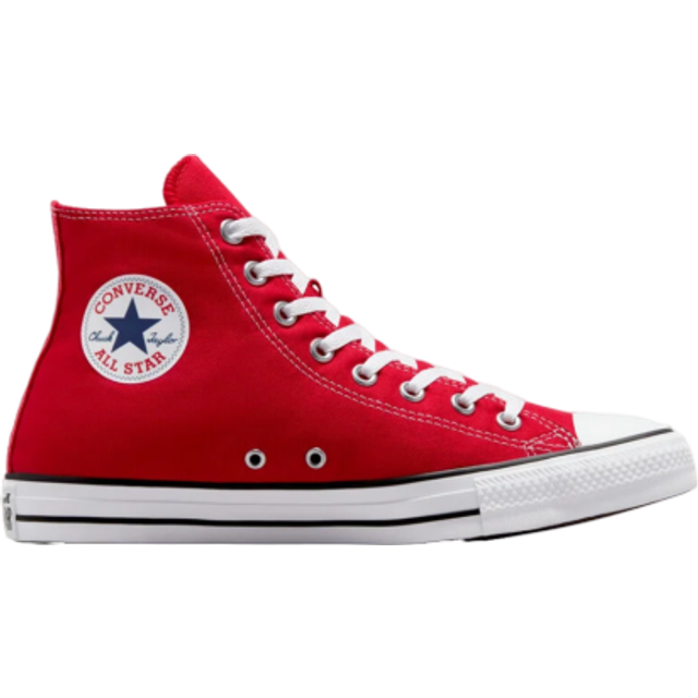 Converse All Star High Top Red, White And Blue Canvas Printed Trainers, 7 - Red/White/Blue