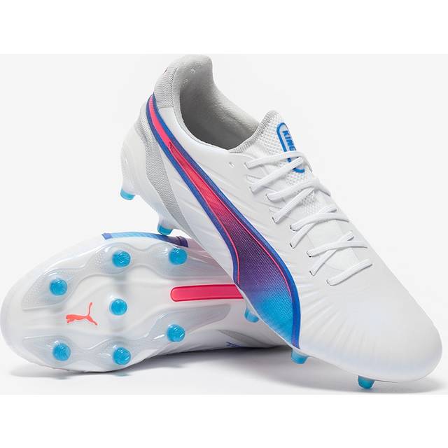 PUMA King Ultimate FG/AG Formula - Vit/Blå/Grå/Rosa Dam - ['Vit'] (40½)