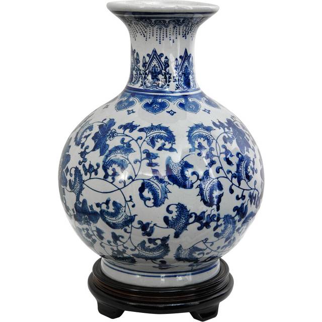 Red Lantern BW-VASE3-BWFL Vase  Blue & White Floral