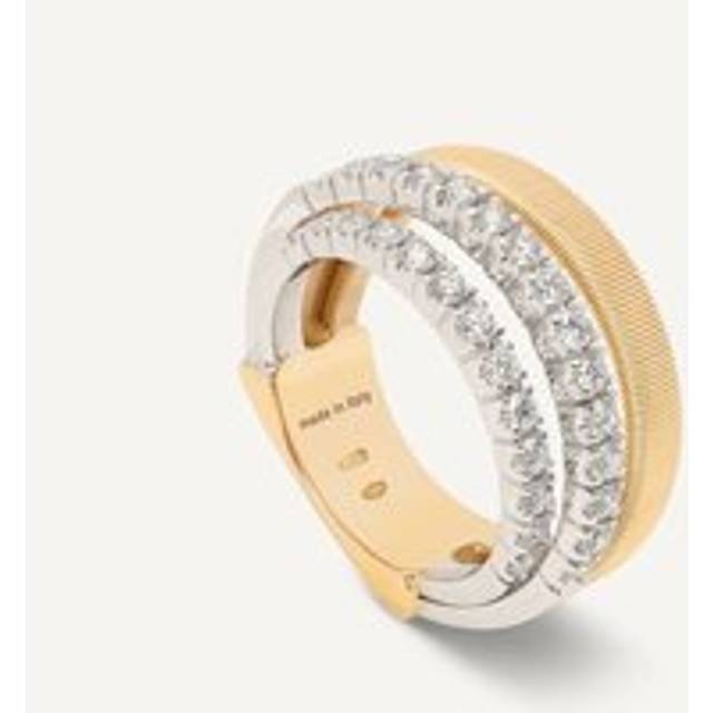 Marco Bicego Masai 18ct Yellow Gold 4-Strand Coil 0.70ct Diamond Ring - O