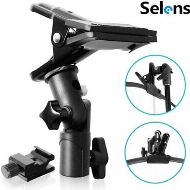 Portable clip clamp holder bracket for reflector stand umbrella flash background