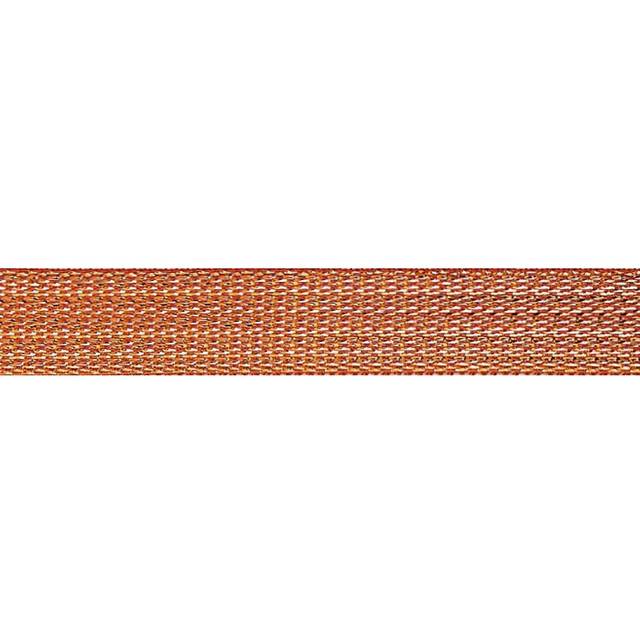 Berisfords 15mm Textured Metallic Ribbon - Copper - per metre