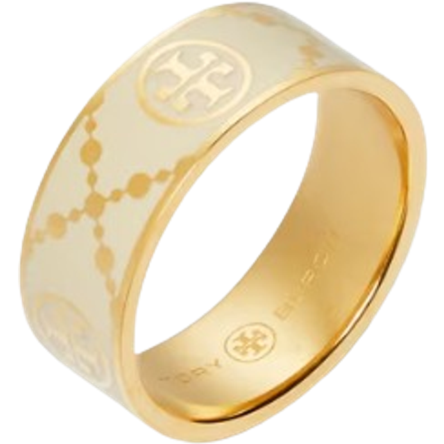 Tory Burch T Monogram Enamel Ring