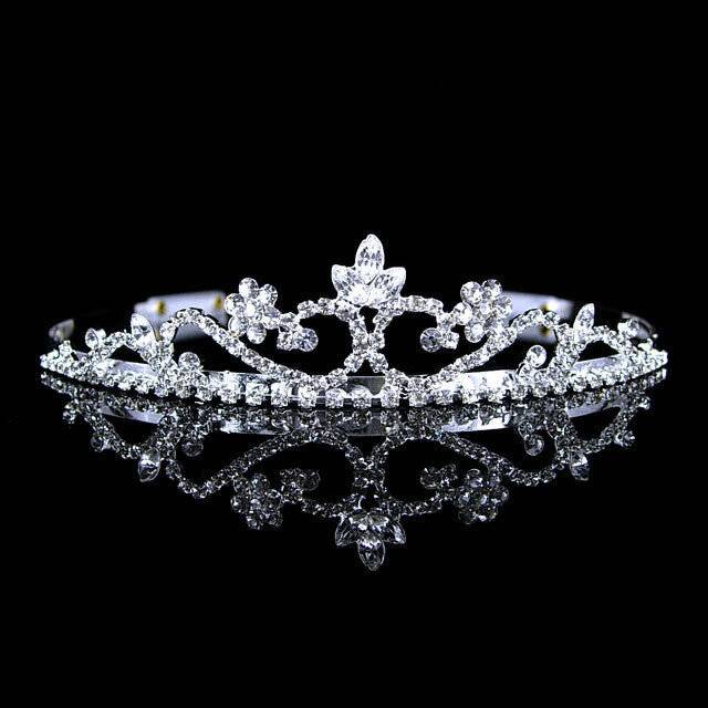 3cm Tall Clear Crystal Wedding Bridal Princess Queen Tiara Crown Combs For Women