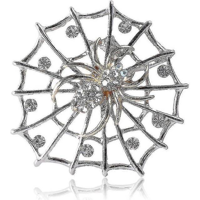 (As show, One size) Corsage Spider Web Ladies Brooch Alloy Brooch Pin