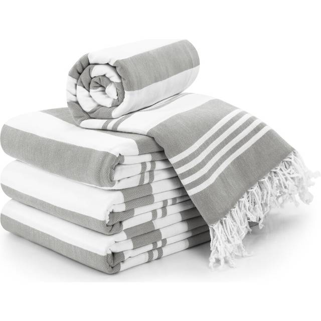 Utopia Towels - 4 Pack Turkish Beach Towel (40 x 72 Inches) - 100% Cotton Oversized Sand Free Lightweight Quick-Dry Turkish Towel  Prewashed for Soft