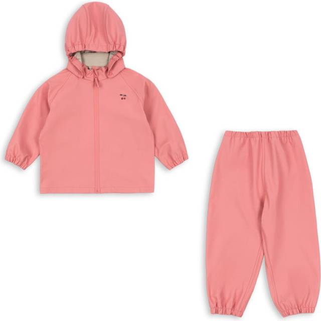 Konges Sløjd Plainy Set Med Regnkläder Peach Blossom | Rosa | 18 months