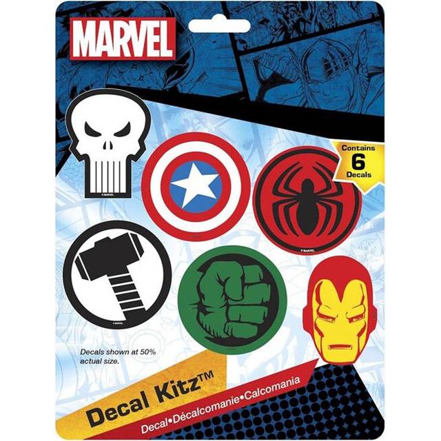 The Avengers 879802 Classic Logos Car Decal Kit - 6 Piece