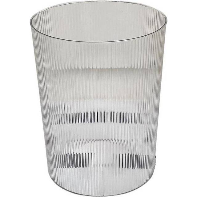 Transparent Trash Can Multipurpose Stylish Simple Round Shape Large Capacity Waste Basket for