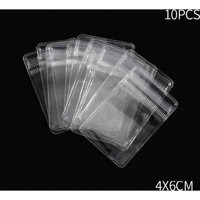 (a-clear) 80 Pockets Fashion Double Sided Hanging Jewelry Display Organizer PVC Storage Earring Packaging Bag Organza Wedding Gift Pouches