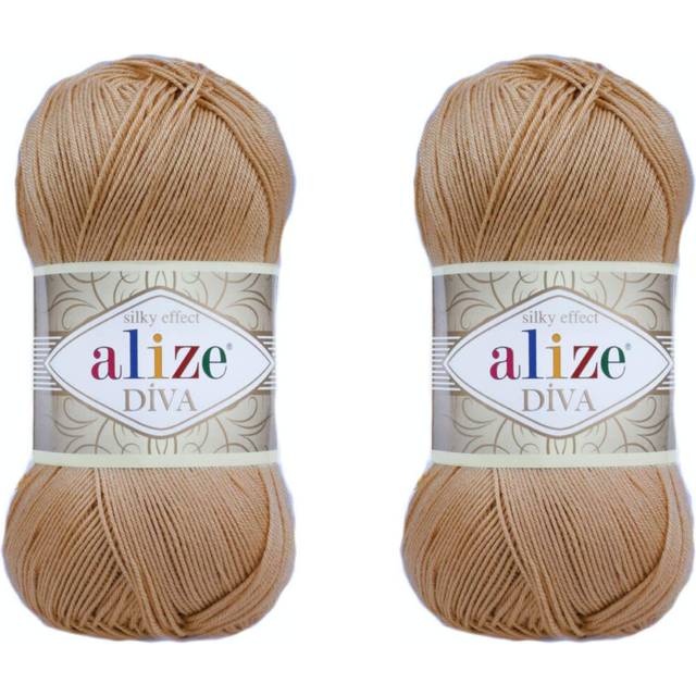Alize Diva Yarn Hand Knitting Yarn 100% Microfiber Acrylic Yarn Alize Diva Silk Effect Thread Crochet Art Lace Craft Lot of 2 skeins 200gr 767 yds (36