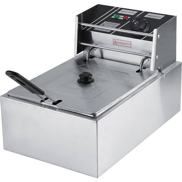 6L Stainless Steel Electric Deep Fryer with Basket for Commercial & Home Use