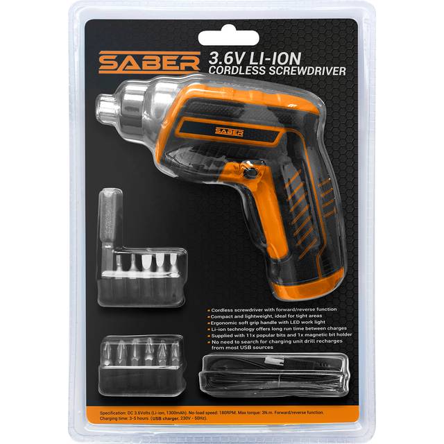 Saber 3.6V Lithium-Ion Cordless Screwdriver - Saber Tools
