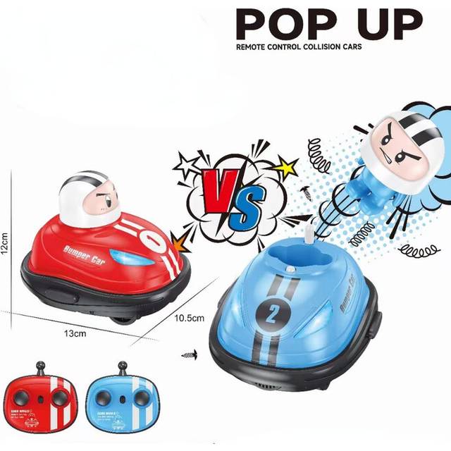 Mini Cartoon Remote Control Bumper Car Battle Drift Collision Kart Racing Parent-child Interaction Toy  maxp