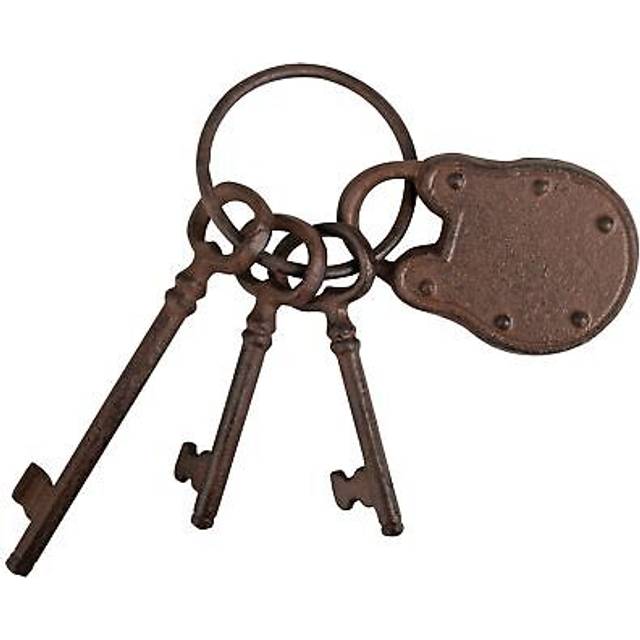 Cast Iron Keys with Padlock - Brown (50.29cm H X 19.05cm W X 106.53cm D)