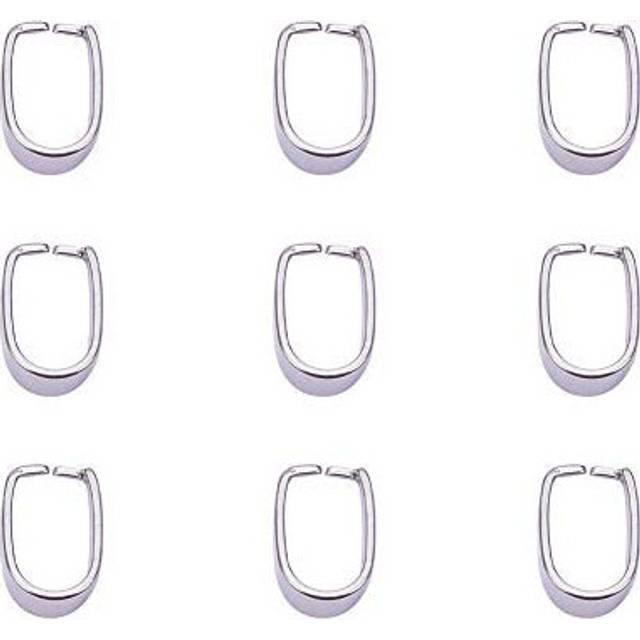 PH PandaHall 10 Pieces 201 Stainless Steel Pinch Clip Bail Clasp Dangle Charm Bead Pendant Connector Findings 13x7x9mm for Jewelry Making
