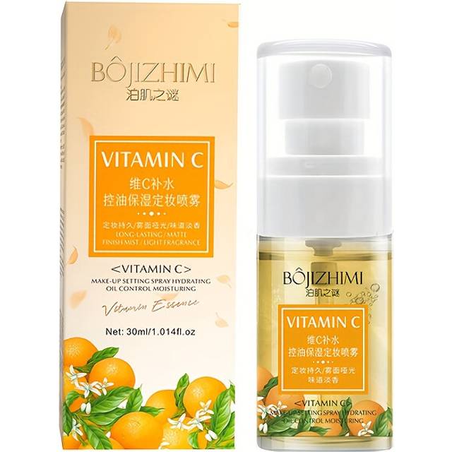 (1 bottle of Vitamin C hydrating makeup setting spray) One bottle of Vitamin C styling spray, rose-infused moisturizing styling spray for skin, gentle